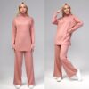 Ensemble de 2 pièces pour femmes modèle unie Rose