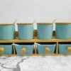 Set de 8 Pots à épices en céramique avec support en bois