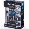Kemei 10 en 1 Kit de tondeuse électrique pour rasage à cheveux et à barbe