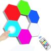 Kit Lumières LED Modulaire, Hexagonale avec 6 Lampes Tactile + Télécommande