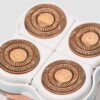 Épilateur de retrait facial indolore rotatif USB à 4 têtes électriques Originale