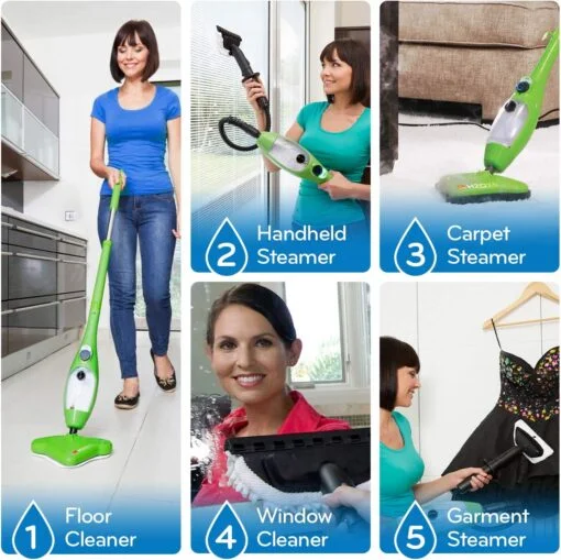 Multifonction 5 en 1 Nettoyeur À Vapeur  H2O Mop X5 1500 Watt (Canadian Brand)