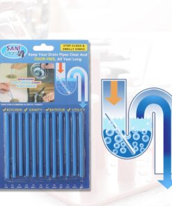 Sani Sticks Bâtons de nettoyage de canalisations pour évier, Multifonction