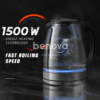 Bouilloire électrique 1500W 2L arrêt automatique Protection contre l'ébouillante avec filtre en acier inoxydable