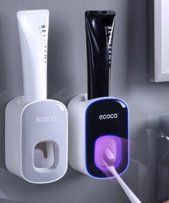 Distributeur automatique de dentifrice porte brosse dents anti poussi re support mural ensemble d accessoires de 1