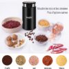 Broyeur électrique Multifonction pour céréales noix haricots épices Grains en acier inoxydable