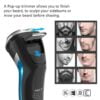 Rasoir Rechargable intelligent professionnel à triple lame flottante 3D pour hommes