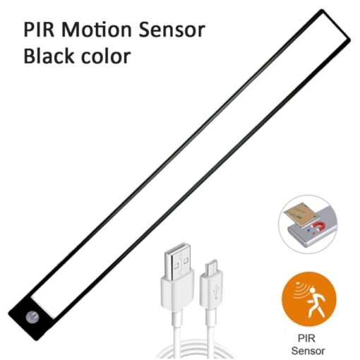 Lumière LED Inteligante avec détecteur de mouvement PIR, Rechargeable par USB