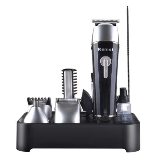 Kemei 10 en 1 Kit de tondeuse électrique pour rasage à cheveux et à barbe