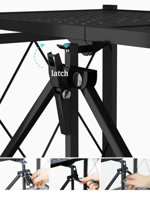 Étagère de rangement pliable à 3/4/5 niveaux, Multifonctionnel et sans installation - Tenir 300kg