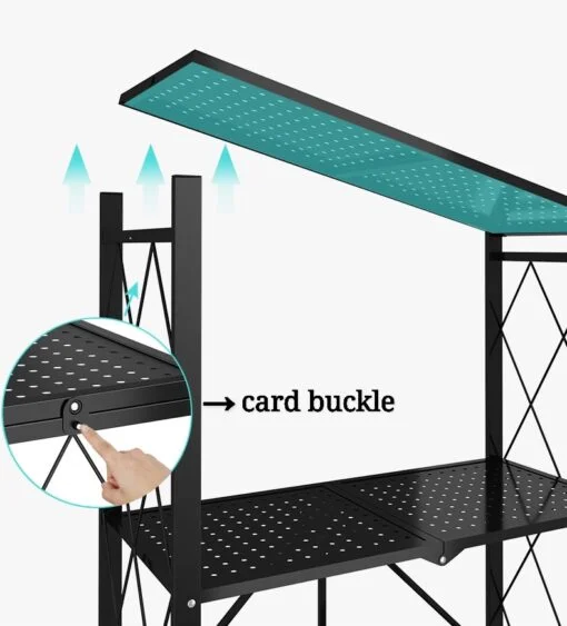 Étagère de rangement pliable à 3/4/5 niveaux, Multifonctionnel et sans installation - Tenir 300kg