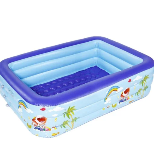 Piscine gonflable rectangulaire pour enfants à Trois Couches multifonction