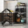 Étagère de rangement pliable à 3/4/5 niveaux, Multifonctionnel et sans installation - Tenir 300kg