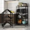 Étagère de rangement pliable à 3/4/5 niveaux, Multifonctionnel et sans installation - Tenir 300kg
