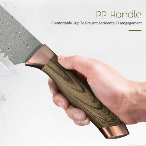 Coffret de couteaux de cuisine en Bois du Namiutsu & Pierre Swiss·Q 6 Pièces, en acier inoxydable