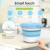 Mini Machine À Laver À Ultrasons pliable et portable Avec centrifugeuse de séchage + Panier 3Kg