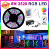 Multifonction 5M Bande lumineuse LED RVB flexible etanche 24 touches télécommande