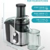 Presse-agrumes centrifuge extra large à 2 vitesses pour fruits et légumes, facile à nettoyer