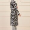 Ensemble de 3 pièces pour femmes tigrée gris/noir