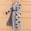 Ensemble de 3 pièces pour femmes gris pointillé en noir
