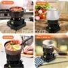 Réchaud ET Grille électrique en acier inoxydable rapide 500 W avec poignée amovible intelligent de la chaleur cuisine barbecue 5M