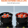 Réchaud ET Grille électrique en acier inoxydable rapide 500 W avec poignée amovible intelligent de la chaleur cuisine barbecue 5M