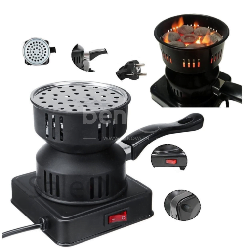 Réchaud ET Grille électrique en acier inoxydable rapide 500 W avec poignée amovible intelligent de la chaleur cuisine barbecue 5M