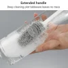 Brosse de nettoyage de tasse en Silicone outil de nettoyage de cuisine avec manche Long Multifonction
