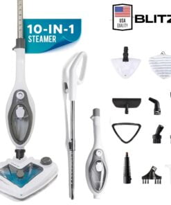 Blitz - Nettoyeur Vapeur 10 En 1 Multifonction 1300W Avec 10 Accessoires Pour Tous les Sols ,tapis, meuble et cuisine  (USA Quality)