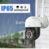 KERUI – Caméra de Surveillance extérieure PTZ IP WIFI HD 3MP/1080P sans fil avec fonction de Rotation détection de mouvement et alerte