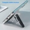 Support de téléphone Portable pliable multi-angles et réglable Ultra mince en en alliage d’aluminium universel