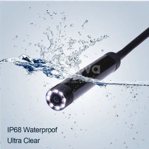 KERUI Caméra d’inspection de serpent USB endoscope USB C étanche IP67 avec 8 lumières LED réglables