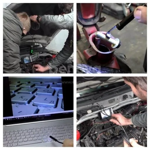 KERUI Caméra d’inspection de serpent USB endoscope USB C étanche IP67 avec 8 lumières LED réglables