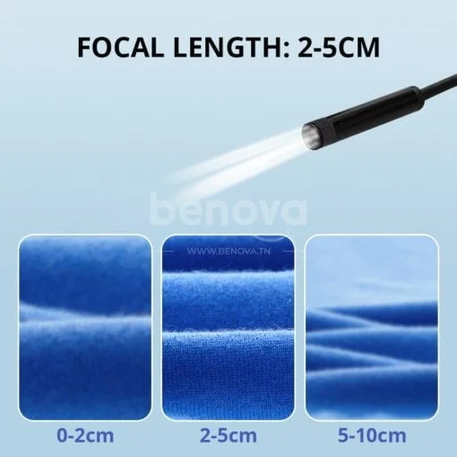 KERUI Caméra d’inspection de serpent USB endoscope USB C étanche IP67 avec 8 lumières LED réglables