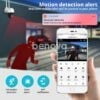 KERUI – Caméra de Surveillance extérieure PTZ IP WIFI HD 3MP/1080P sans fil avec fonction de Rotation détection de mouvement et alerte