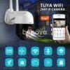 KERUI – Caméra de Surveillance extérieure PTZ IP WIFI HD 3MP/1080P sans fil avec fonction de Rotation détection de mouvement et alerte