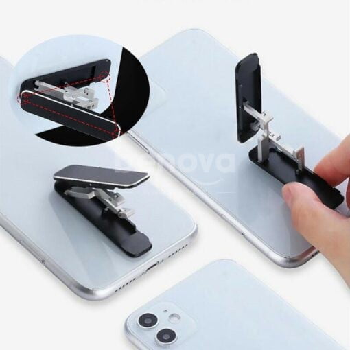 Support de téléphone Portable pliable multi-angles et réglable Ultra mince en en alliage d’aluminium universel