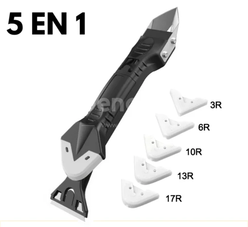 Kit d’outils de calfeutrage 3 en 1 avec 5 outils de finition de calfeutrage en silicone