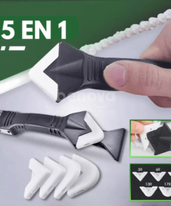 Kit d’outils de calfeutrage 3 en 1 avec 5 outils de finition de calfeutrage en silicone