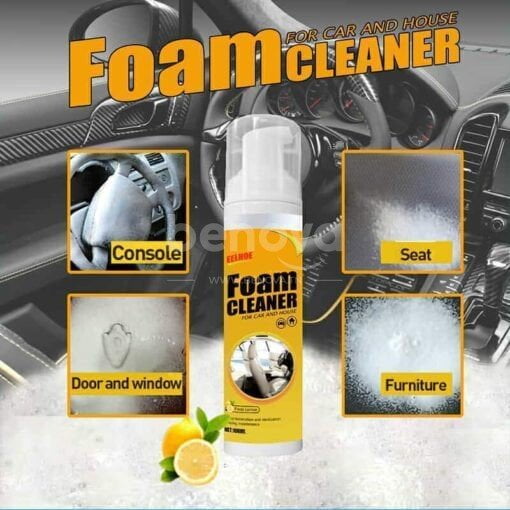 Spray nettoyant en Mousse Polyvalent et multifonction pour la Voiture et la Maison avec saveur de Citron