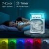 3 en 1 mini climatiseur portable par évaporation avec lumière LED 7 couleurs, 3 vitesses de vent et 3 modes de pulvérisation