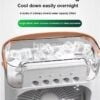 3 en 1 mini climatiseur portable par évaporation avec lumière LED 7 couleurs, 3 vitesses de vent et 3 modes de pulvérisation