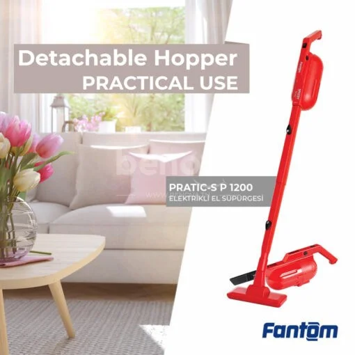 4en1 Fantom PRATIC-S P 1200 aspirateur à main vertical filaire, collecteur de poussière portable,  super aspiration Silencieux