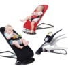 4en1 Chaise à bascule pour bébé, Lit pliable confortable, berceau inclinable jusqu'à 3 ans