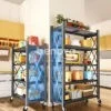 Étagère de rangement pliable à 4/5 niveaux, Multifonctionnel et sans installation - Tenir 300kg - Étagère noir 5 niveaux