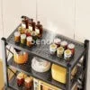 Étagère de rangement pliable à 4/5 niveaux, Multifonctionnel et sans installation - Tenir 300kg - Étagère noir 5 niveaux
