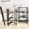 Étagère de rangement pliable à 4 niveaux, Multifonctionnel et sans installation - Tenir 300kg