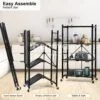 Étagère de rangement pliable à 4 niveaux, Multifonctionnel et sans installation - Tenir 300kg
