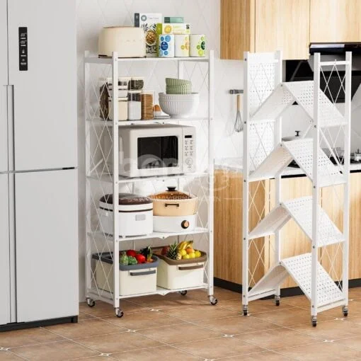 Étagère de rangement pliable à 4/5 niveaux, Multifonctionnel et sans installation - Tenir 300kg