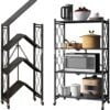 Étagère de rangement pliable à 4/5 niveaux, Multifonctionnel et sans installation - Tenir 300kg